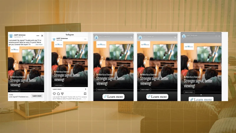 AADT Antennas social media ad campaigns across Facebook and Instagram