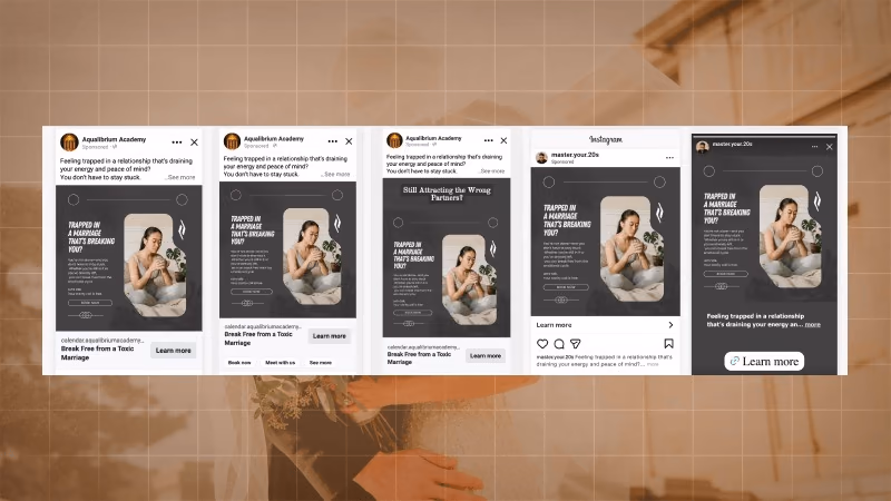 Aquilibrium Academy social media ad creatives