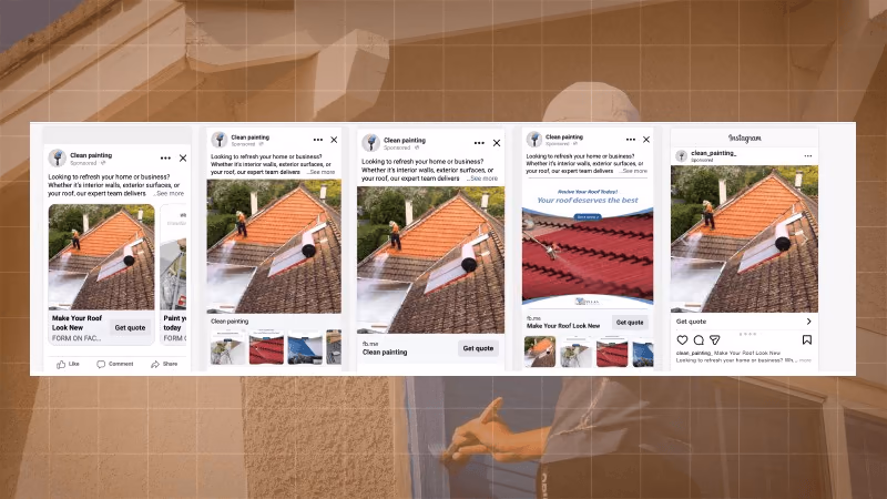 Clean Painting social media ad campaigns