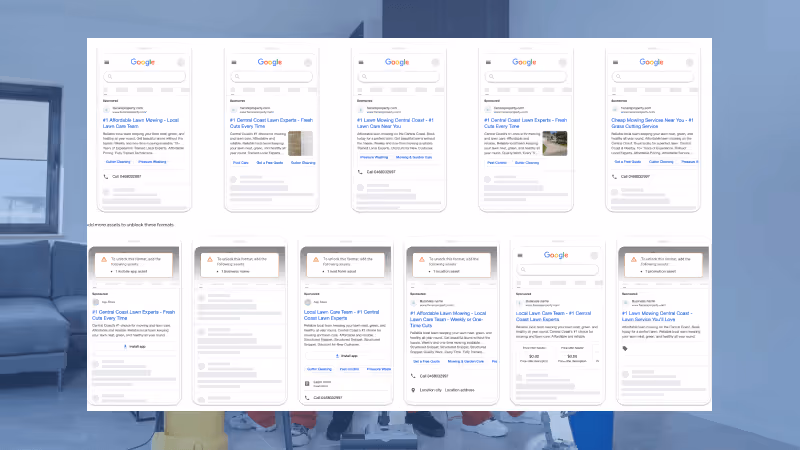 Fix Care Google Ads campaigns