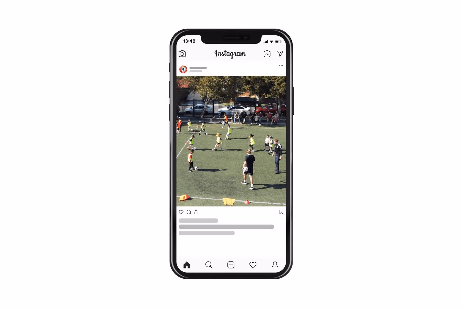 Football Star Academy Essendon Instagram post showing kids training on football field during trial day session