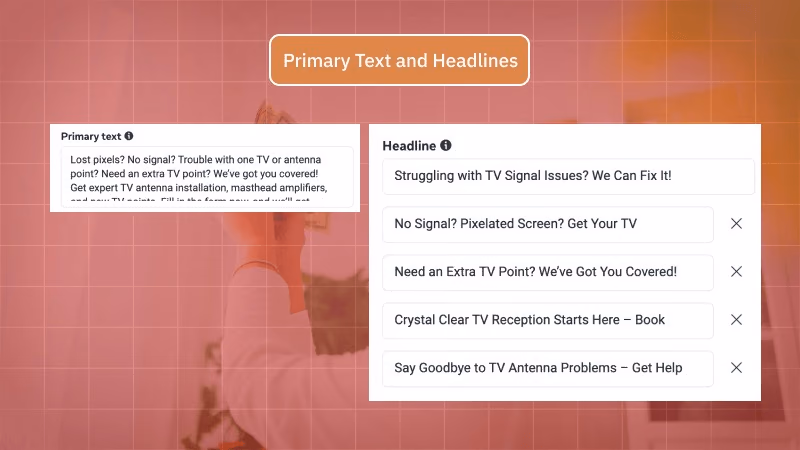 Johnson Deposits ad headlines and primary text