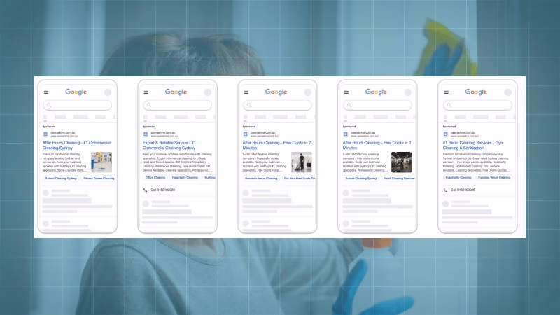 OperaShine Google Ads search campaign results