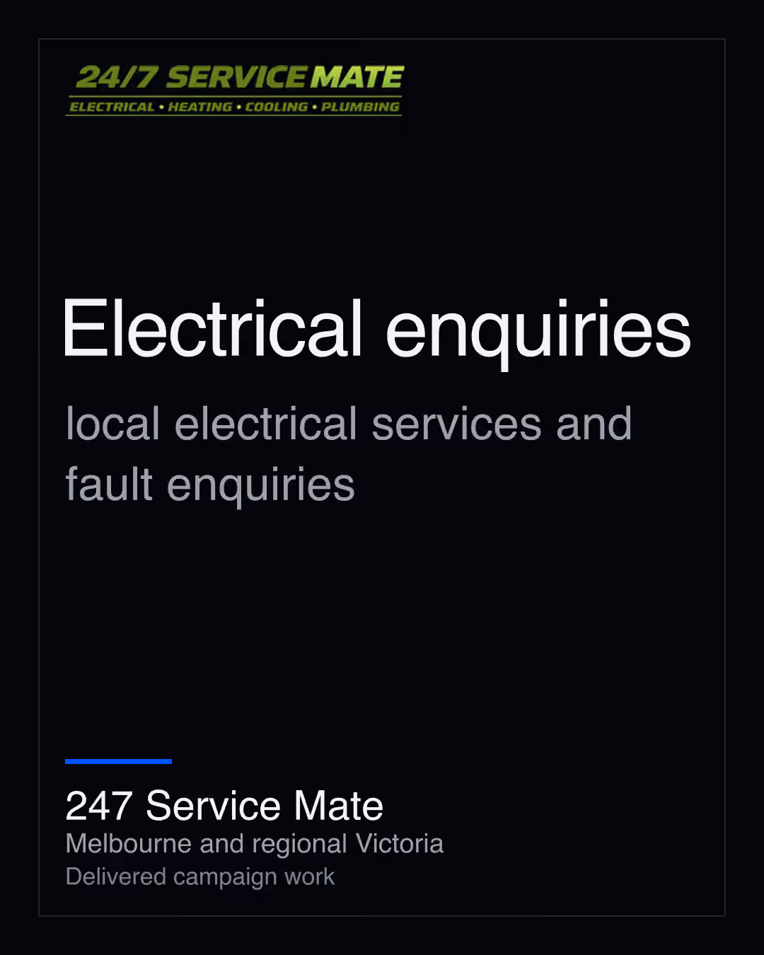 247 Service Mate: Electrical enquiries local electrical services and fault enquiries