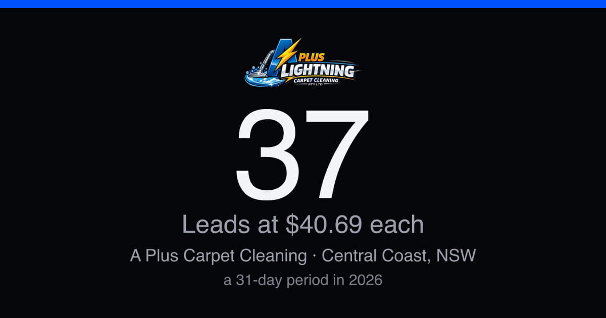 Carpet cleaning Central Coast: 37 leads at $40.69