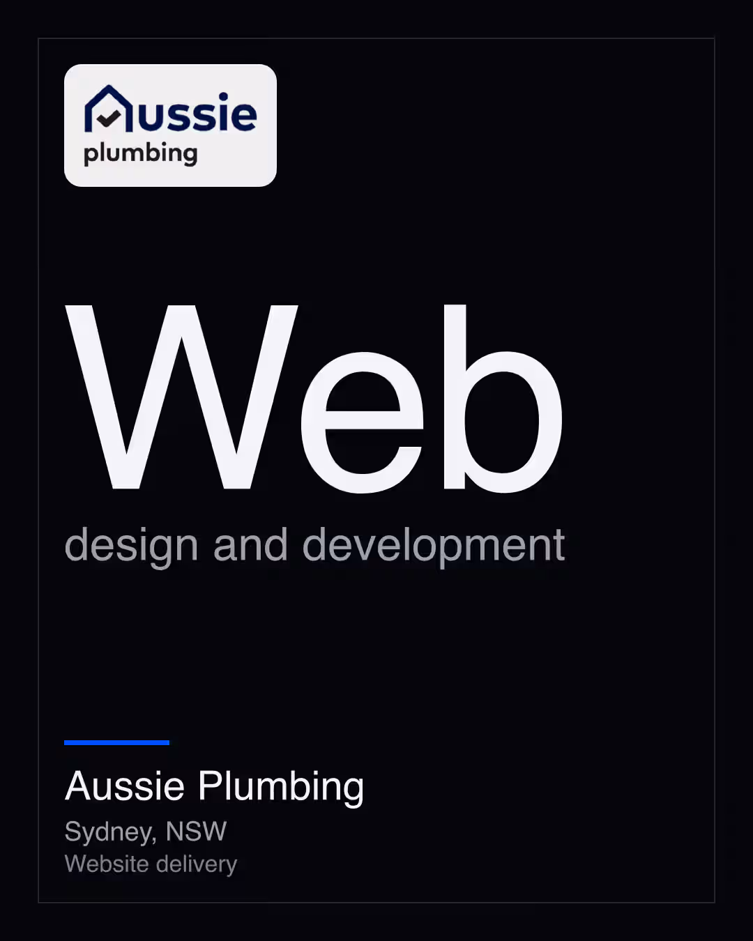 Aussie Plumbing: Web design and development