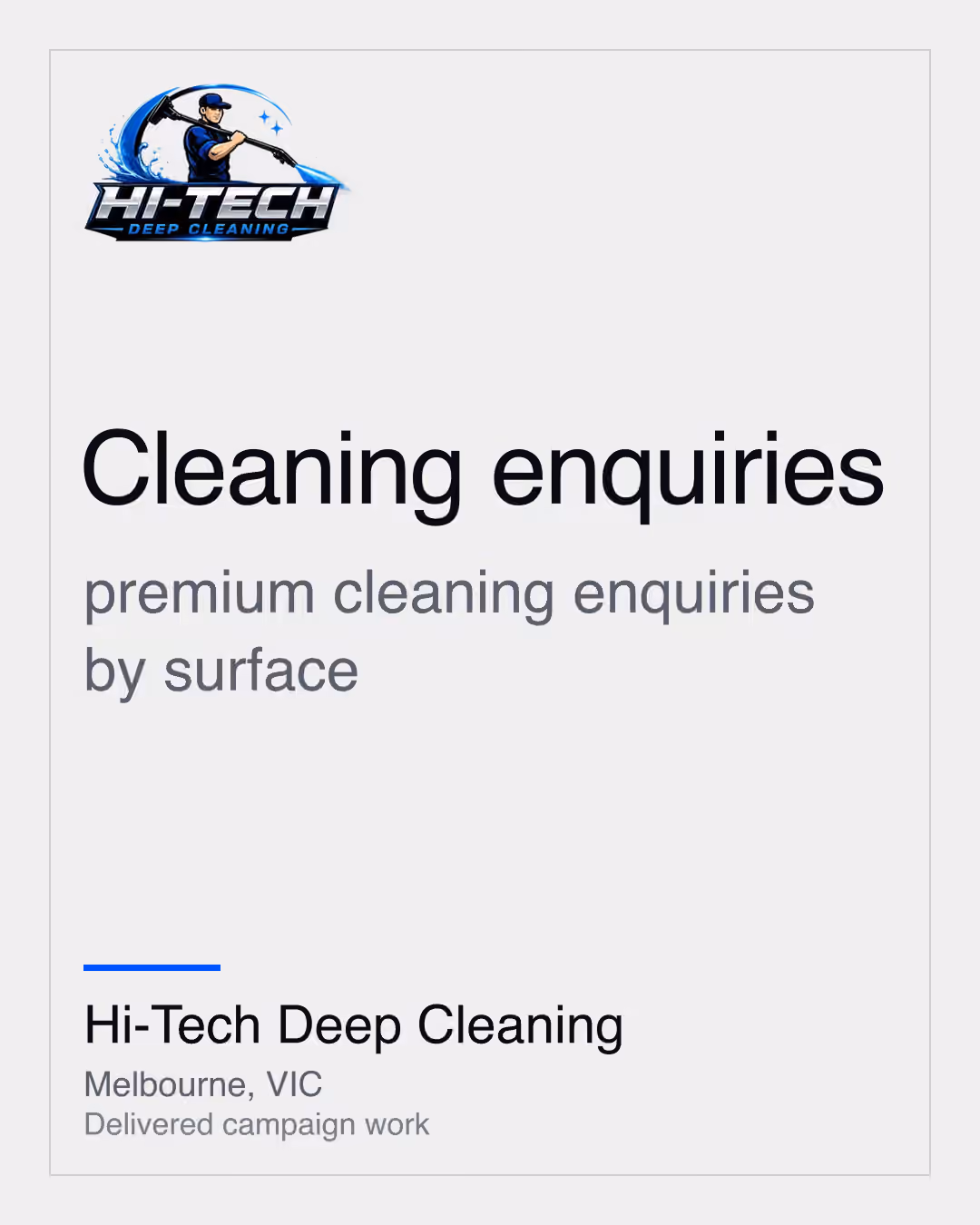 Hi-Tech Deep Cleaning: Cleaning enquiries premium cleaning enquiries by surface