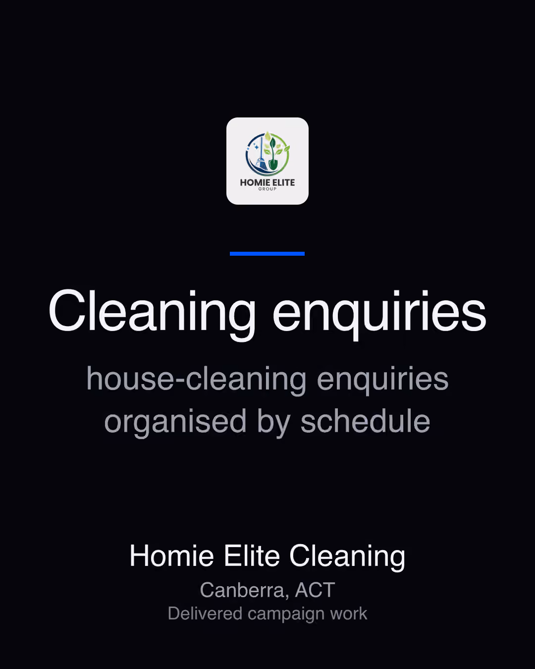 Homie Elite Cleaning: Cleaning enquiries house-cleaning enquiries organised by schedule