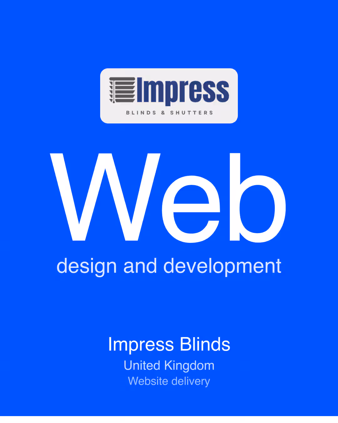 Impress Blinds: Web design and development