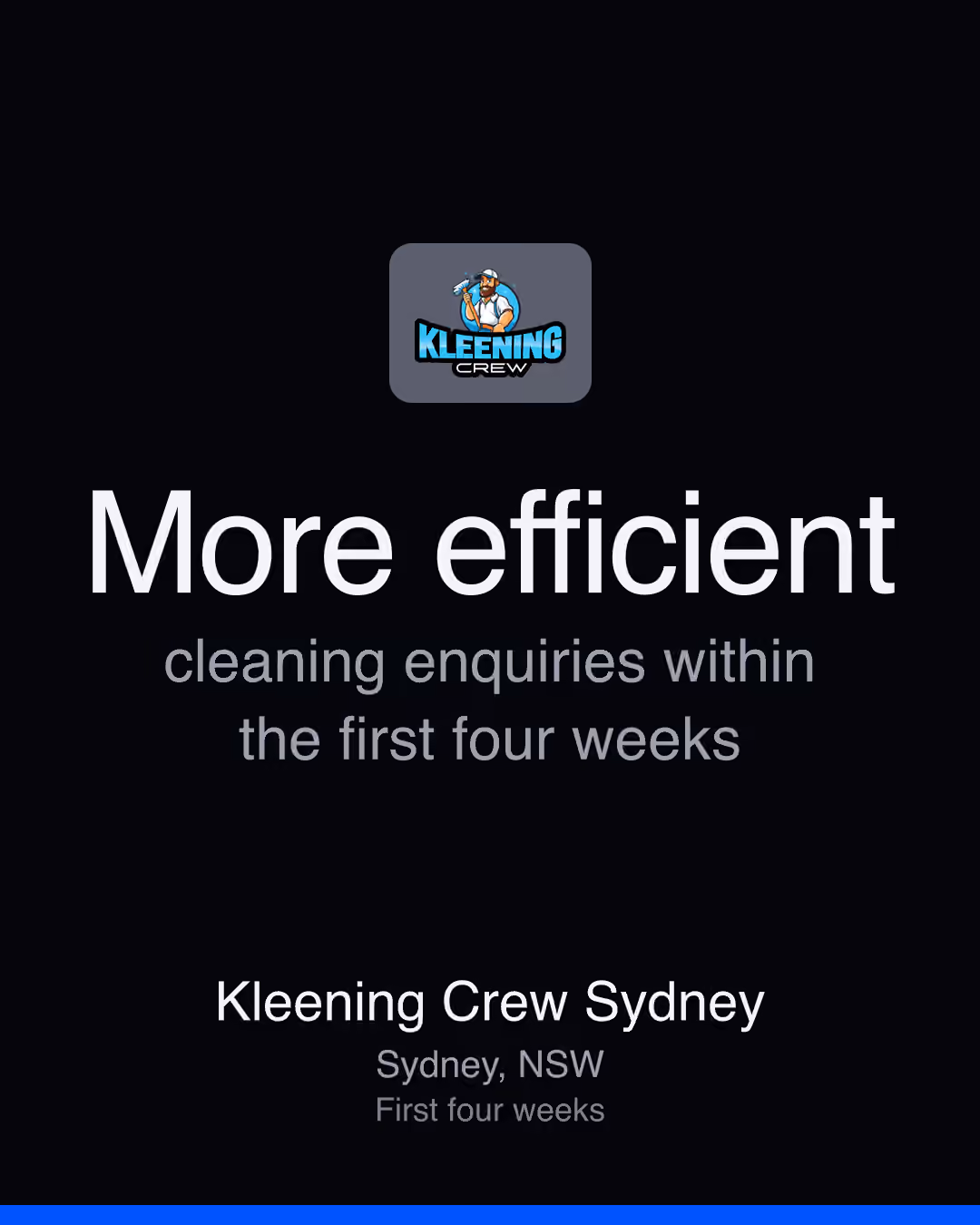 Kleening Crew Sydney: More efficient cleaning enquiries within the first four weeks
