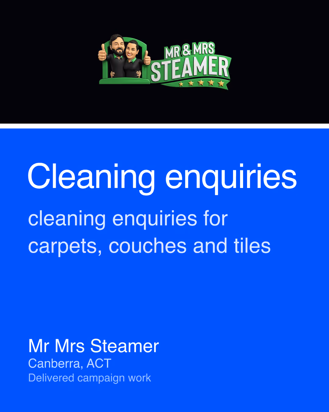 Mr Mrs Steamer: Cleaning enquiries cleaning enquiries for carpets, couches and tiles