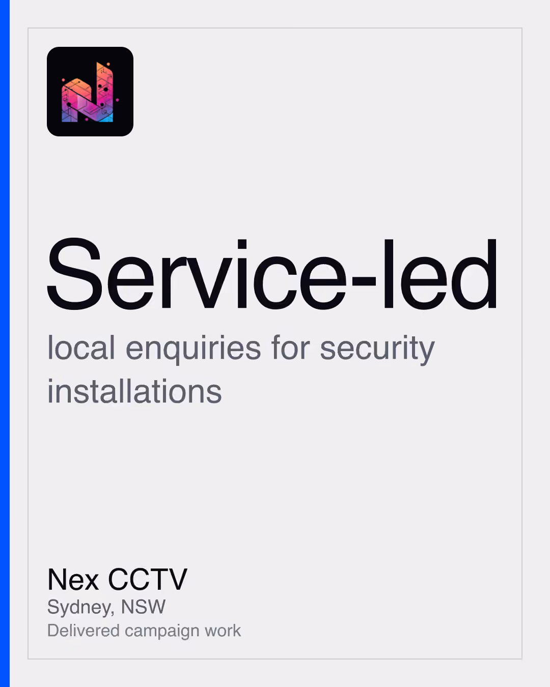 Nex CCTV: Service-led local enquiries for security installations