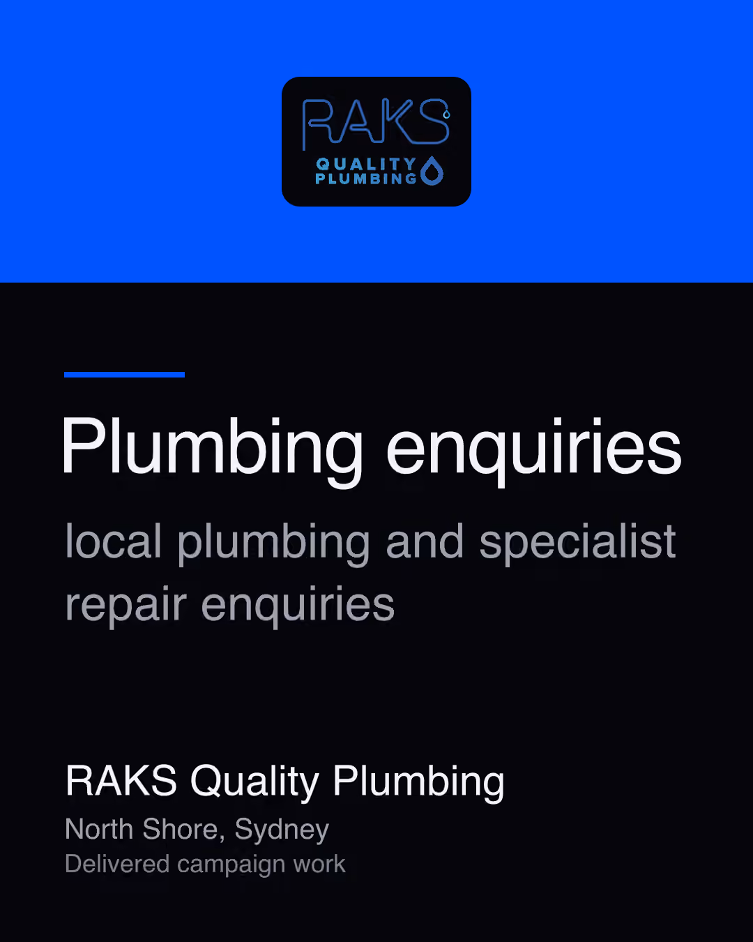 RAKS Quality Plumbing: Plumbing enquiries local plumbing and specialist repair enquiries