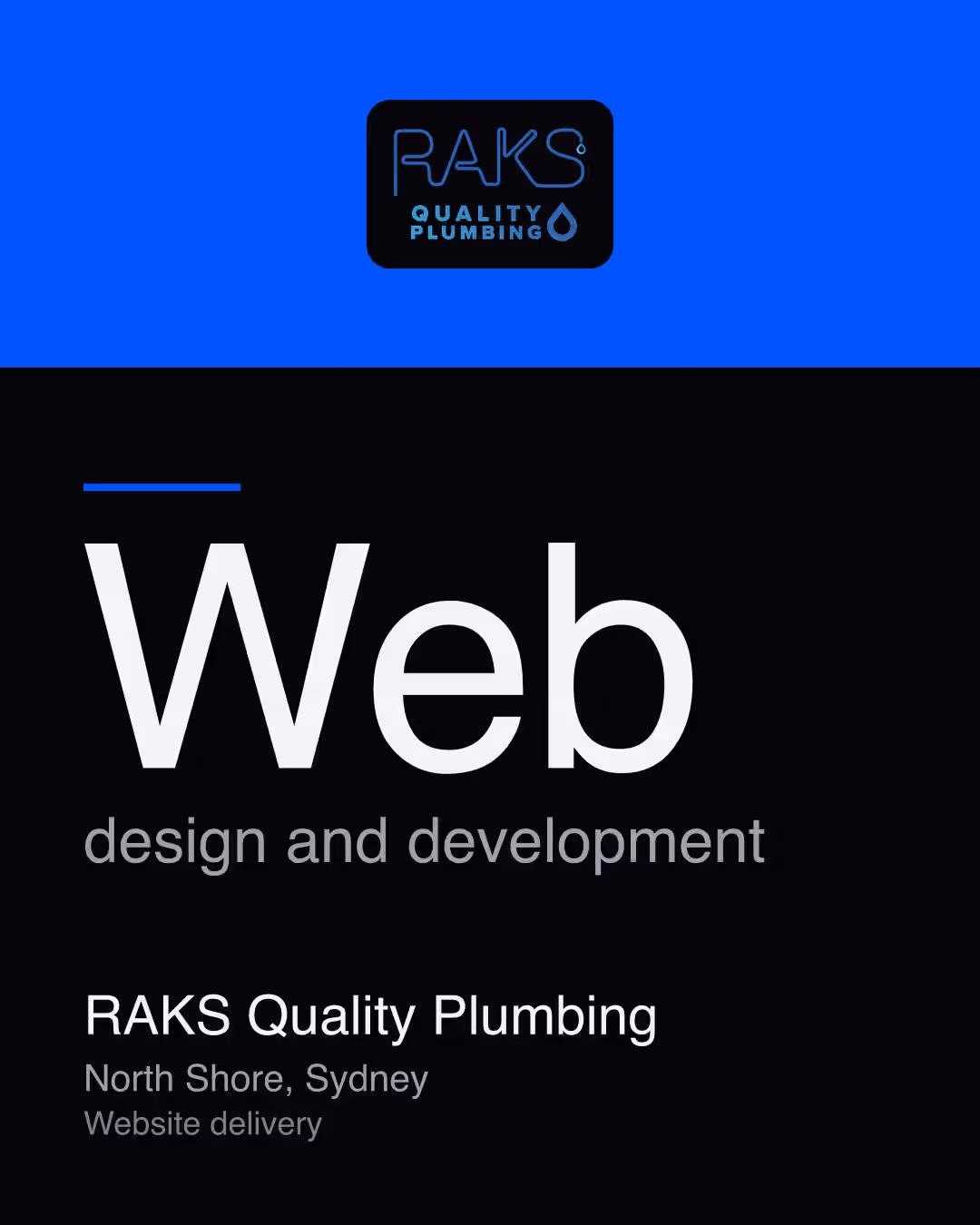 RAKS Quality Plumbing: Web design and development