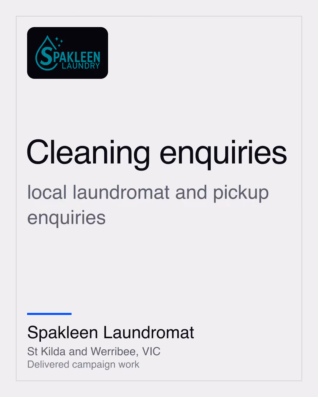 Spakleen Laundromat: Cleaning enquiries local laundromat and pickup enquiries