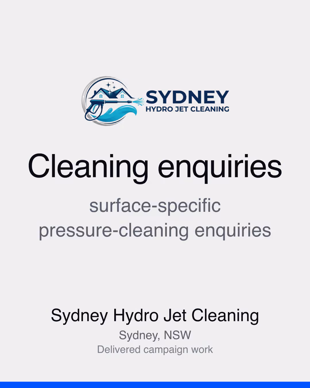 Sydney Hydro Jet Cleaning: Cleaning enquiries surface-specific pressure-cleaning enquiries