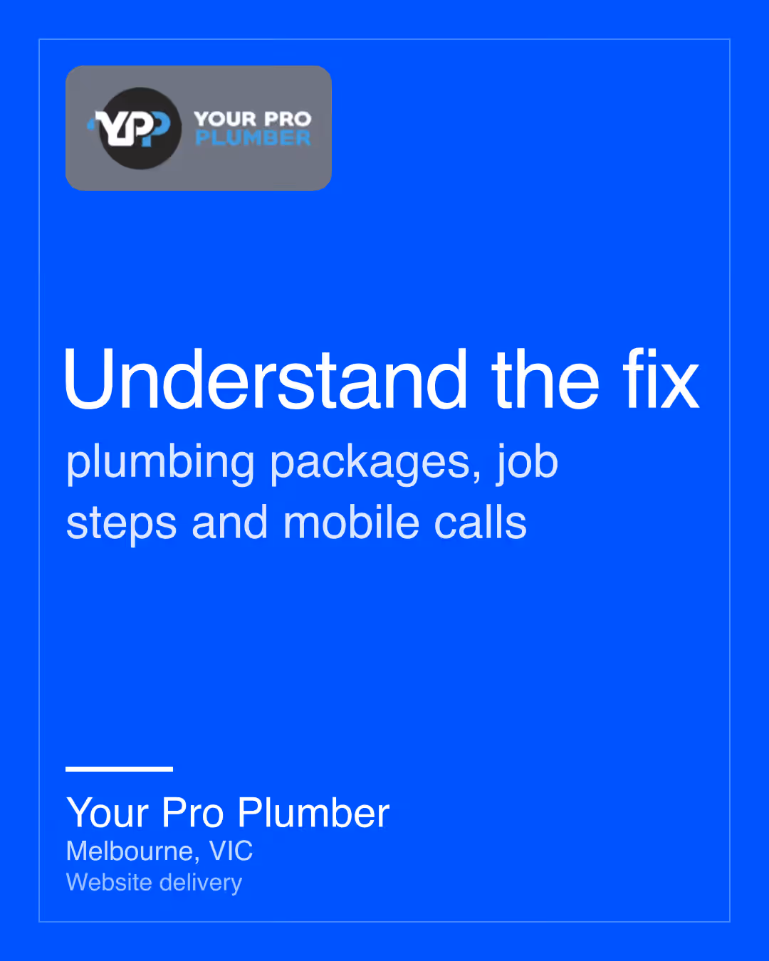 Your Pro Plumber: Understand the fix plumbing packages, job steps and mobile calls
