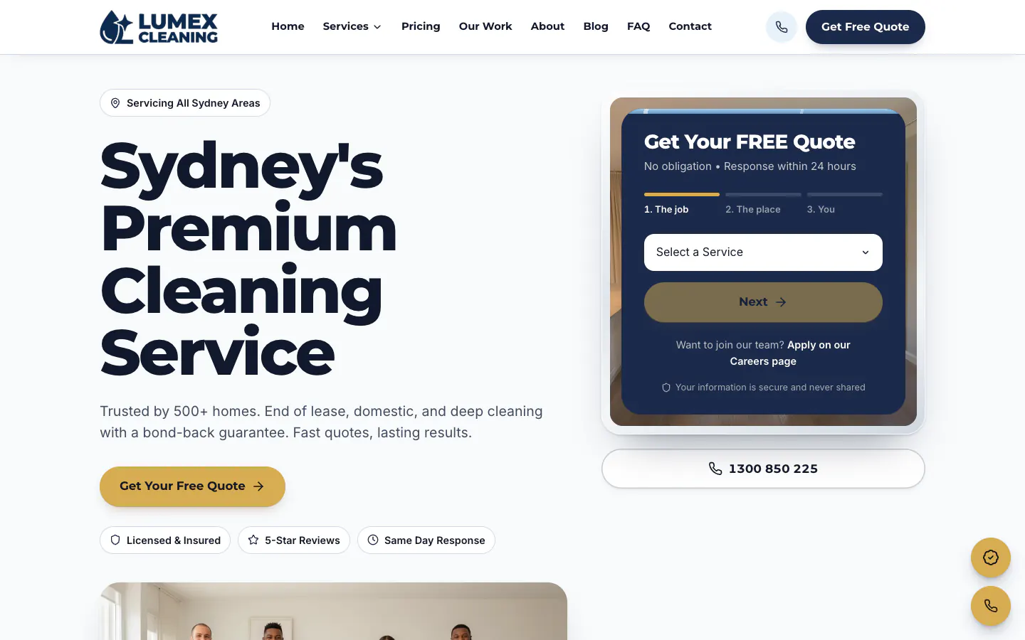 Lumex Cleaning home page
