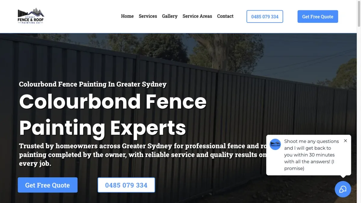 Sydney Fence and Roof Painting Colorbond-fence service page