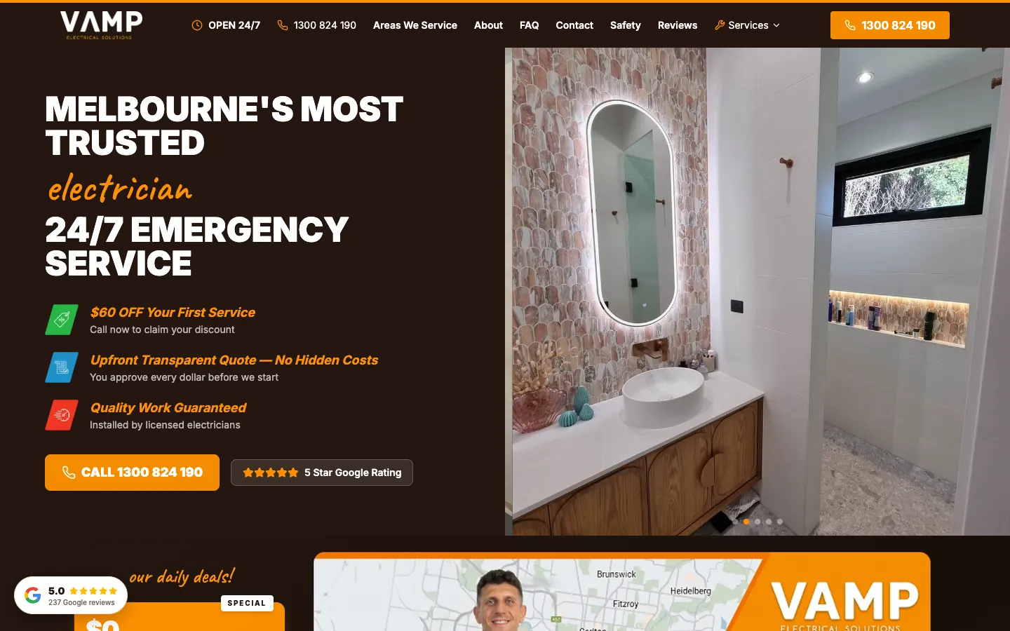 VAMP Electrical home page