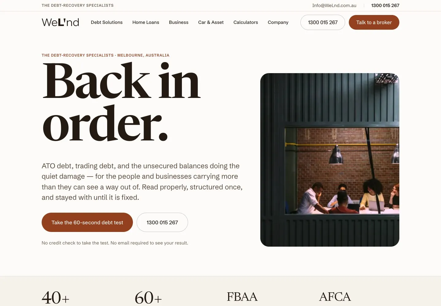 WELND website desktop homepage designed by SoudCoh