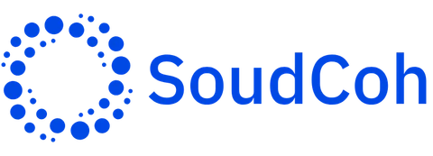 SoudCoh logo, blue, for light backgrounds